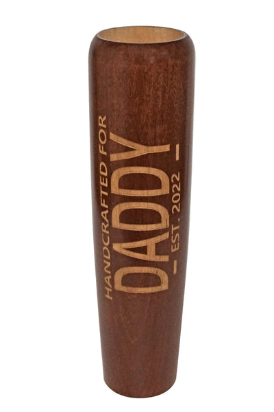Baseball Fan's Mahogany Wood And Natural Paint Bat Mug With Customizable Design Included